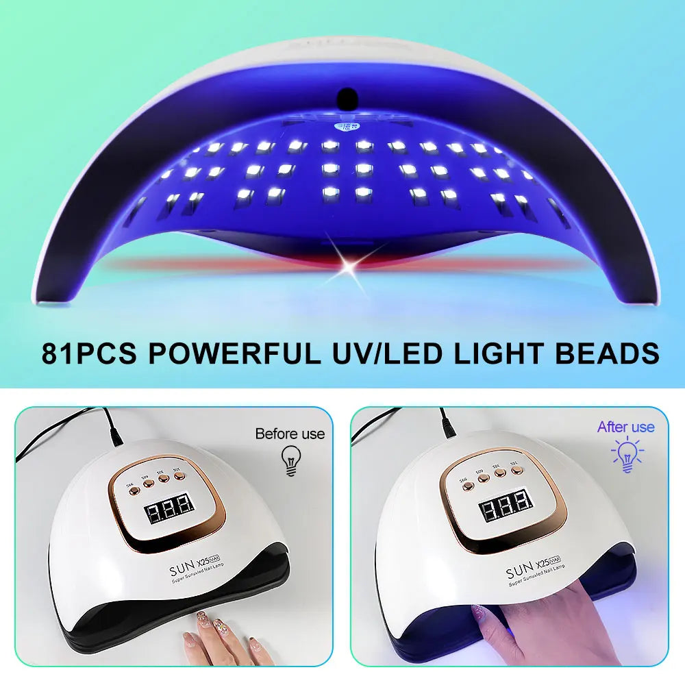 Lampe UV LED Professionnelle pour Ongles – Séchage Rapide et Polissage Gel