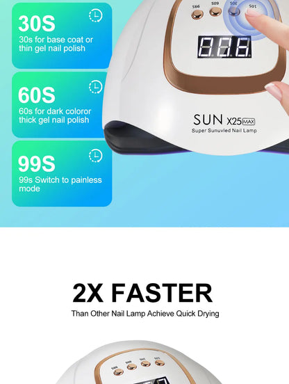 Lampe UV LED Professionnelle pour Ongles – Séchage Rapide et Polissage Gel