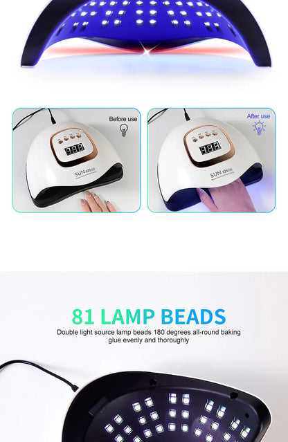 Lampe UV LED Professionnelle pour Ongles – Séchage Rapide et Polissage Gel