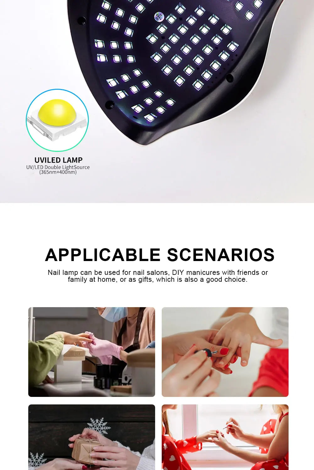 Lampe UV LED Professionnelle pour Ongles – Séchage Rapide et Polissage Gel